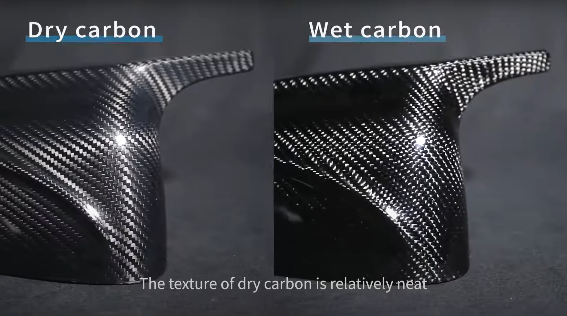 dry carbon has a neater more uniform and tr