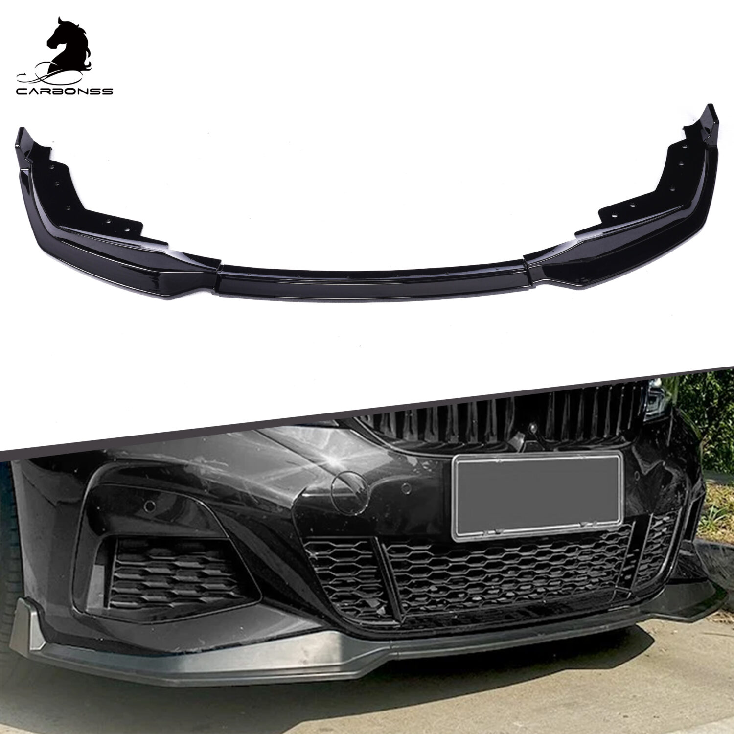 bmw 3 series g20 m tech bumper m performance type front lip 2019 2022