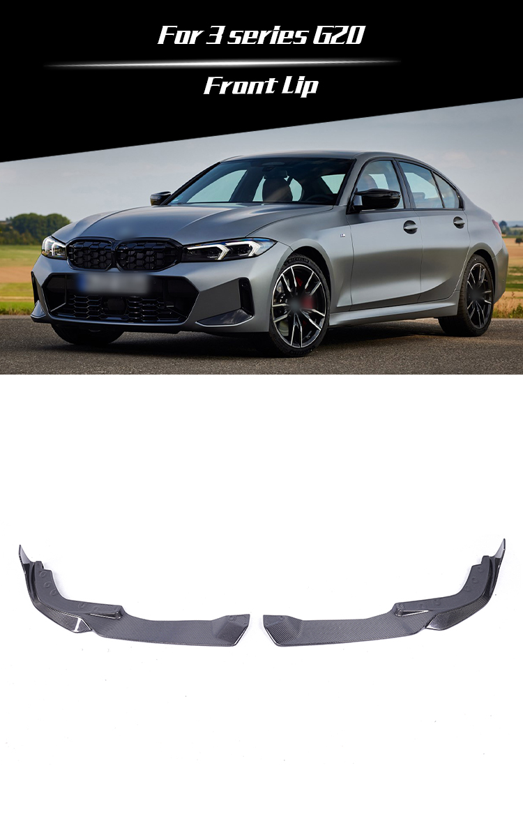 bmw 3 series g20 lci mp type carbon front lip 2pcs 2022+