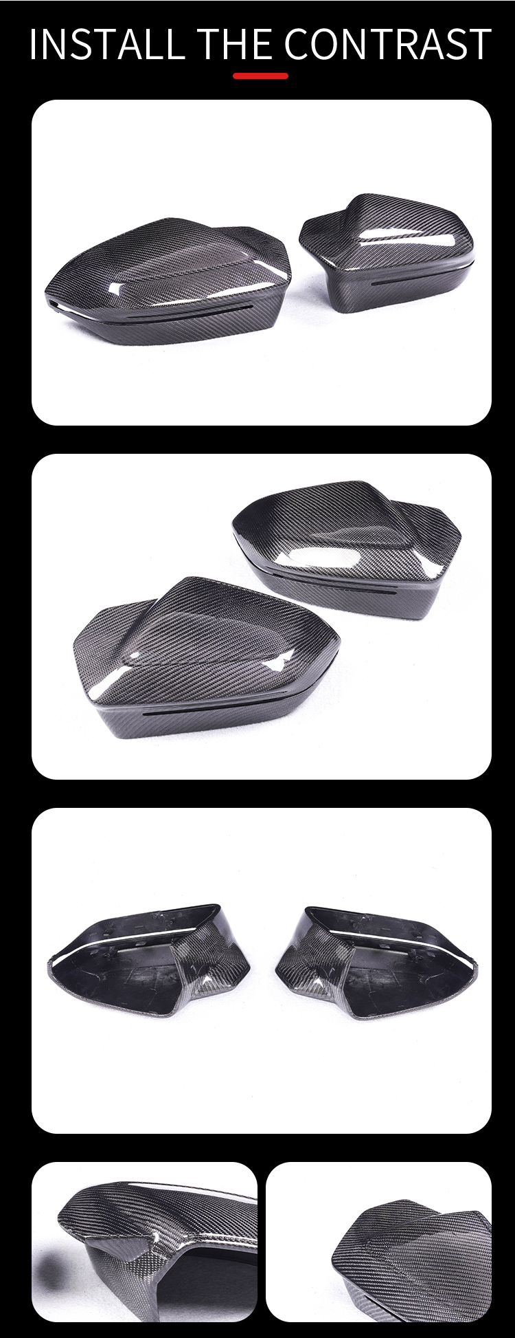 bmw g60 m4 look carbon replacement mirror cover