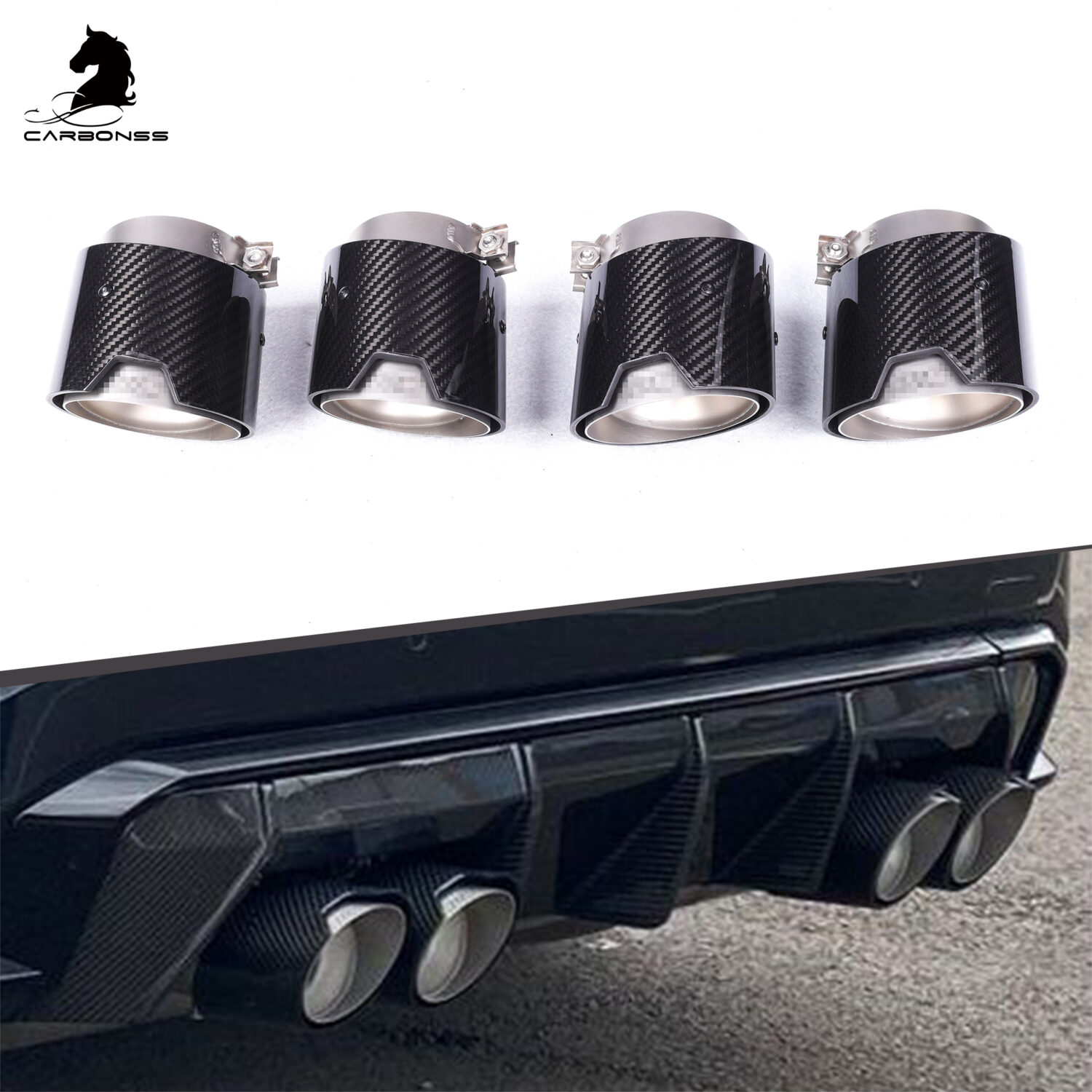 bmw g80 g82 g83 m3 m4 shorter size exhaust tips 2021+