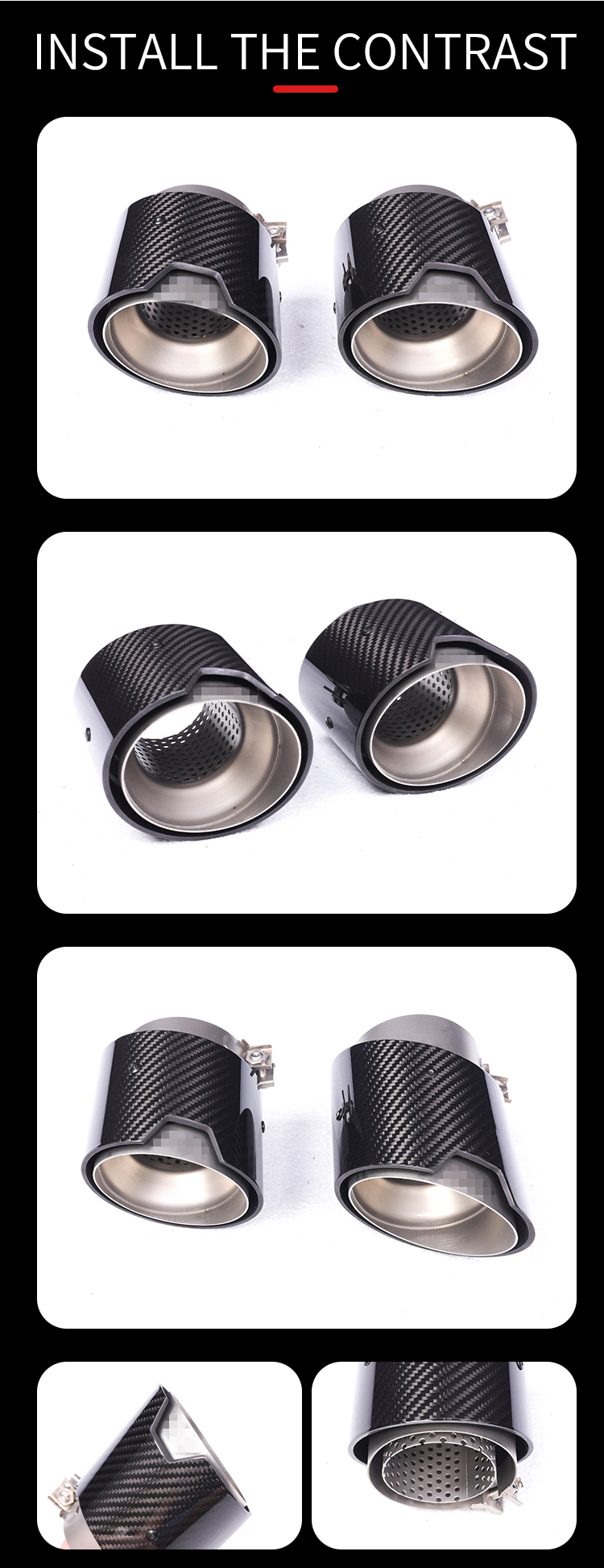 bmw g80 g82 g83 m3 m4 shorter size exhaust tips 2021+