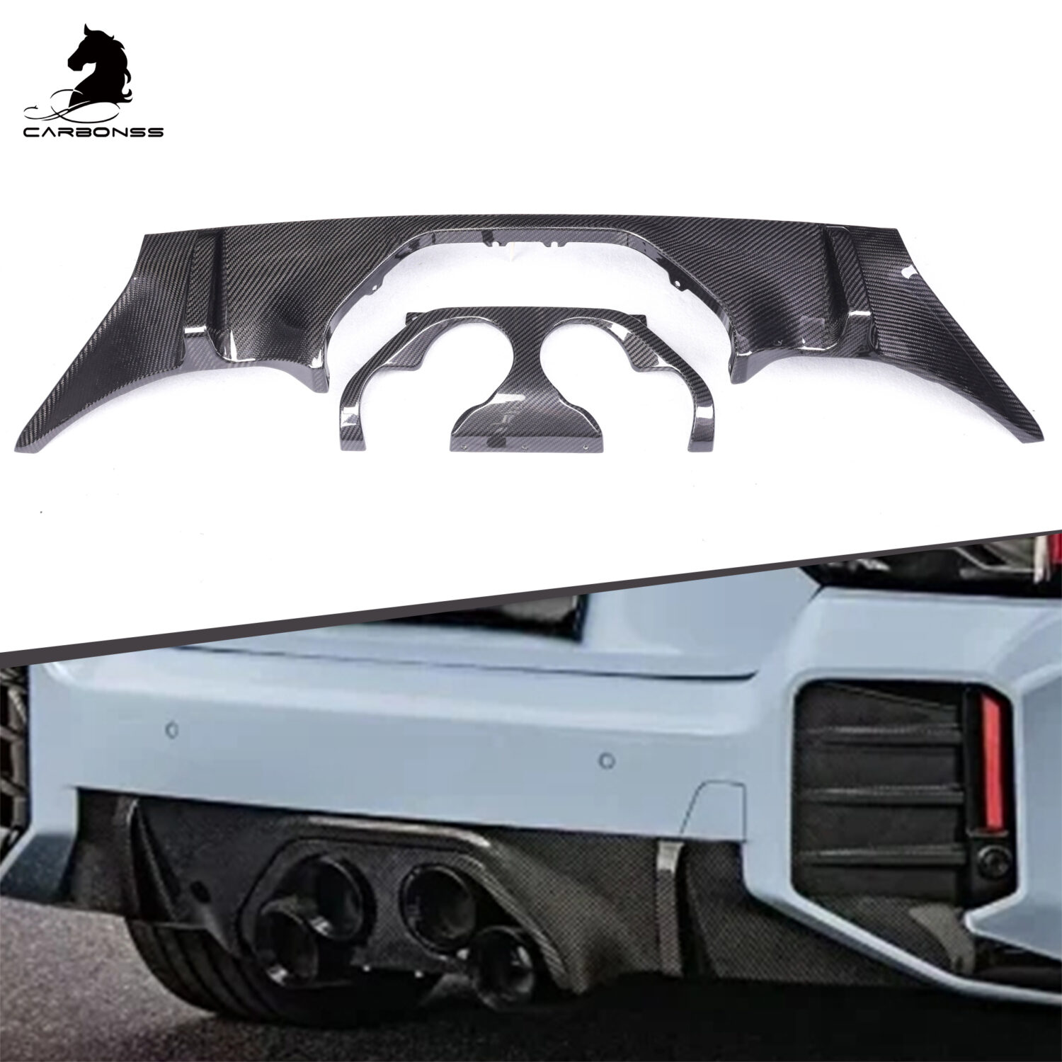 bmw m2 g87 mp type rear diffuser 2022+