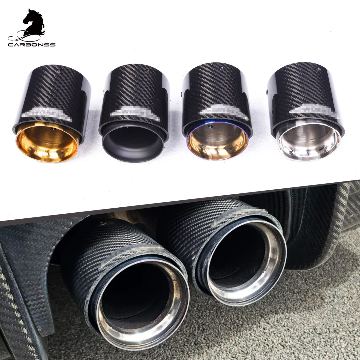 bmw f series mini type carbon exhaust tips 72mm