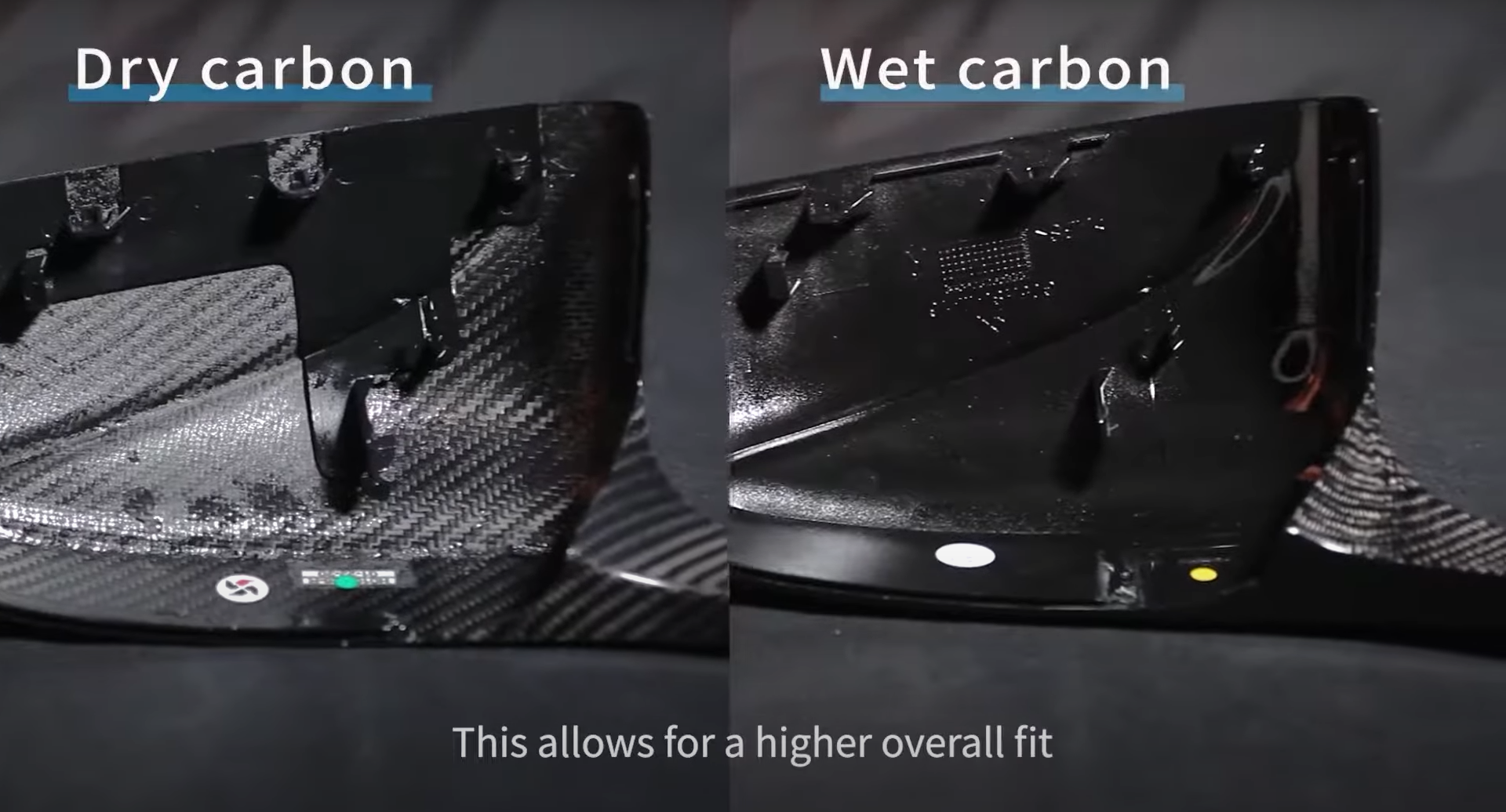 the resin cladding of wet carbon would turn